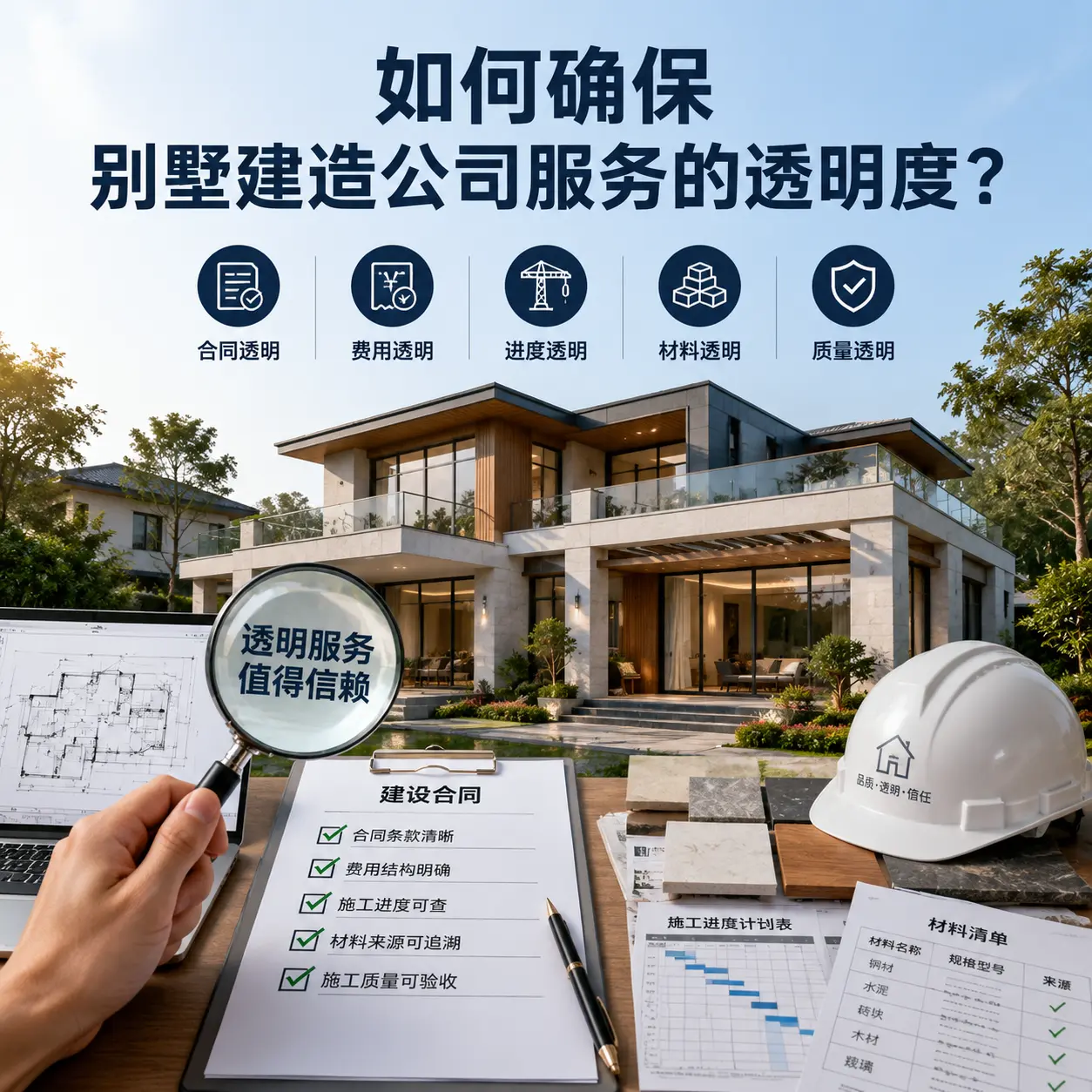 在 普安 如何确保别墅建造公司服务的透明度？
