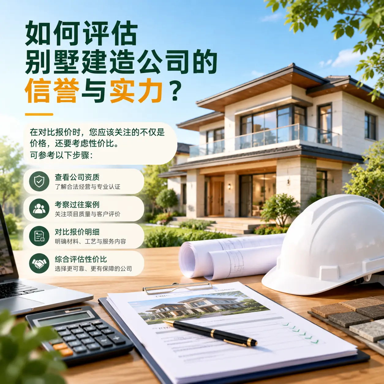 如何评估 普安 别墅建造公司的信誉与实力？