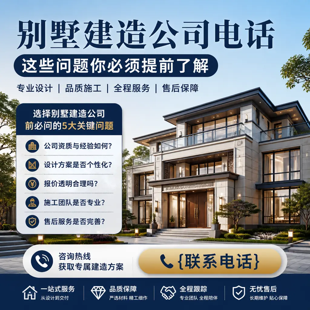 普安别墅建造公司电话,这些问题你必须提前了解